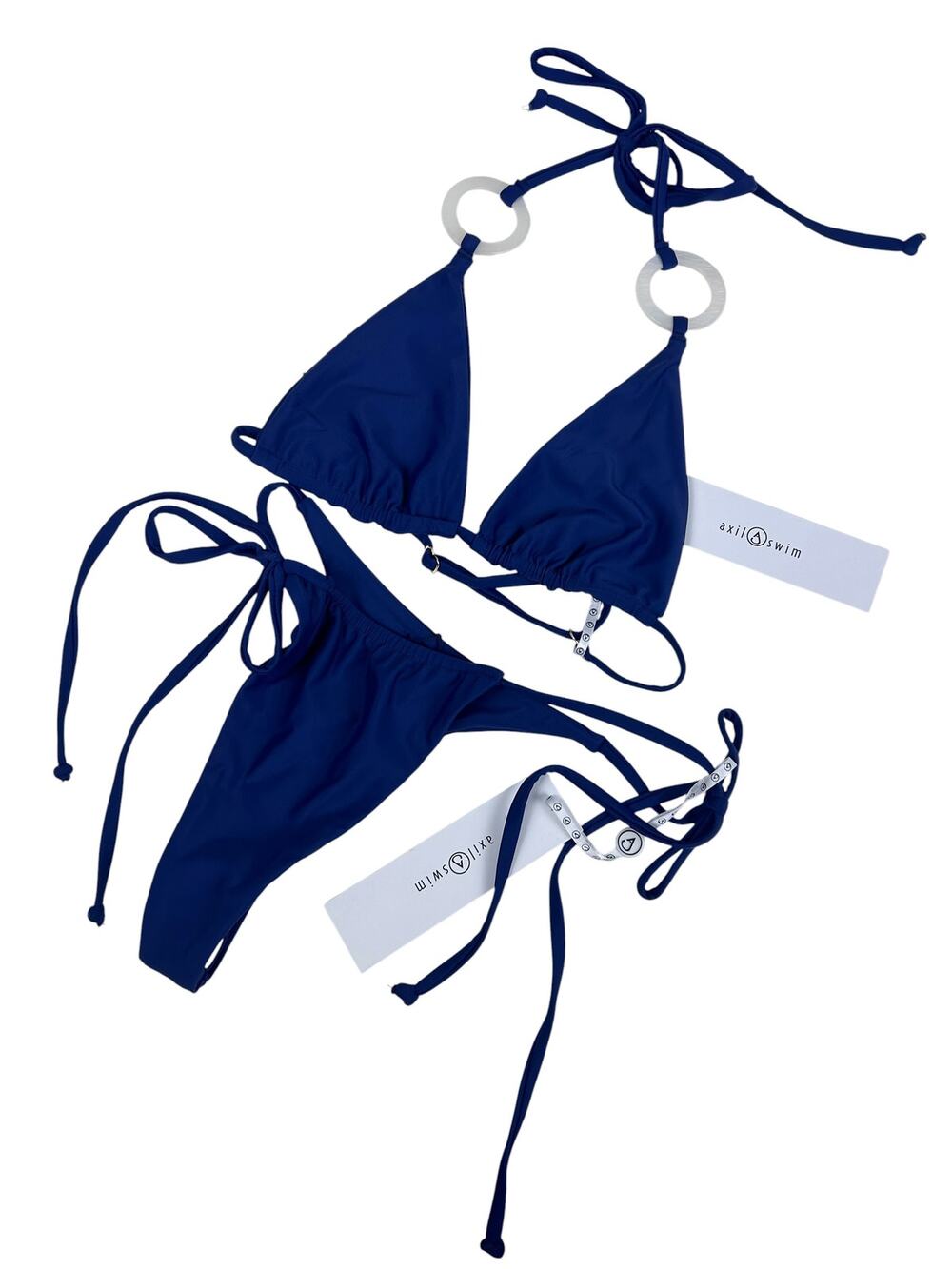 Axil Swim Navy Blue Tie Back Jasmine Bikini S/M